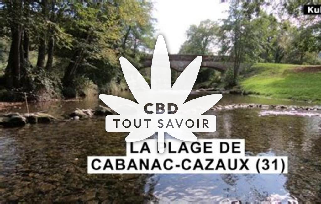 Village à Cabanac-Cazaux avec feuille Cannabis CBD
