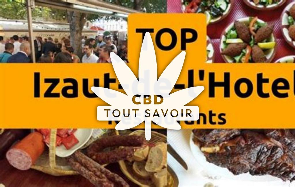 Village à Izaut-de-l'Hotel avec feuille Cannabis CBD