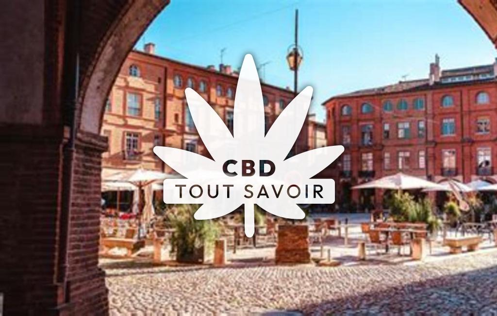 Village à Rouede avec feuille Cannabis CBD