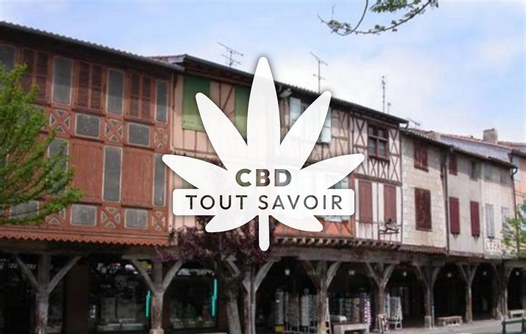 Village à Ardiege avec feuille Cannabis CBD