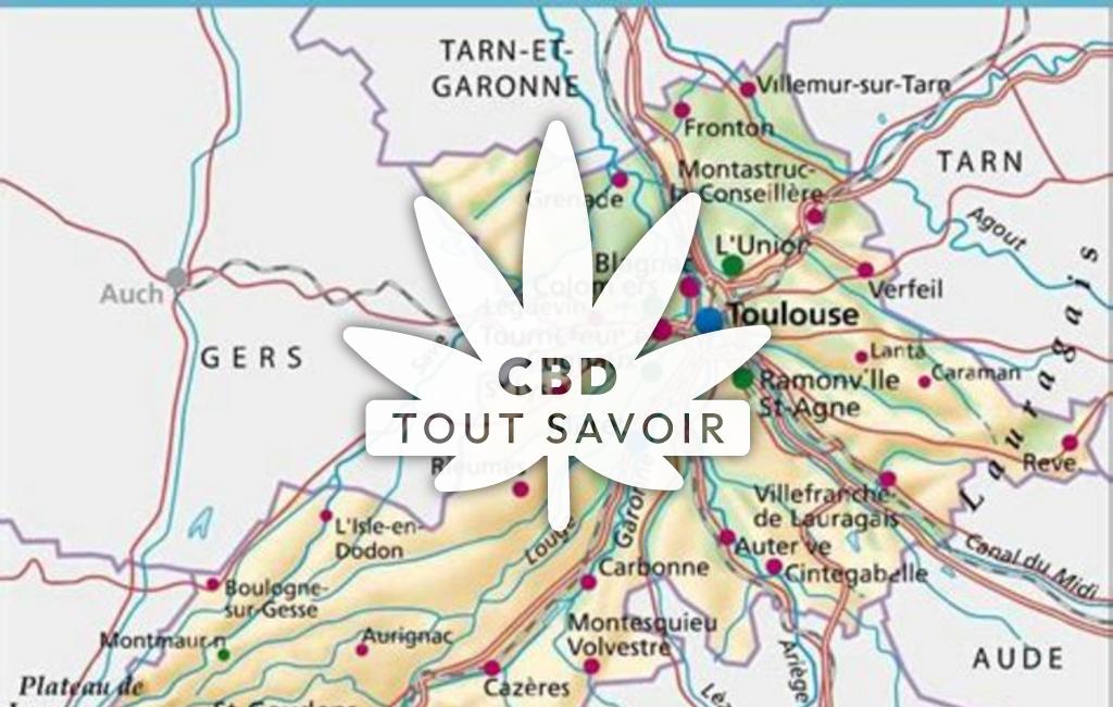 Village à Le-Plan avec feuille Cannabis CBD