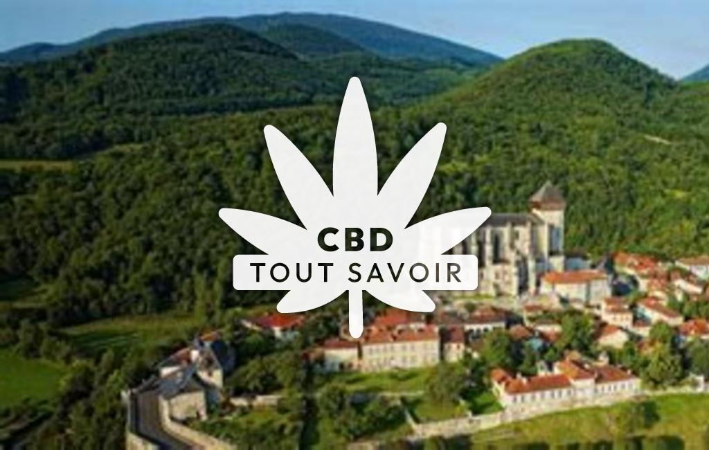 Village à Montclar-de-Comminges avec feuille Cannabis CBD