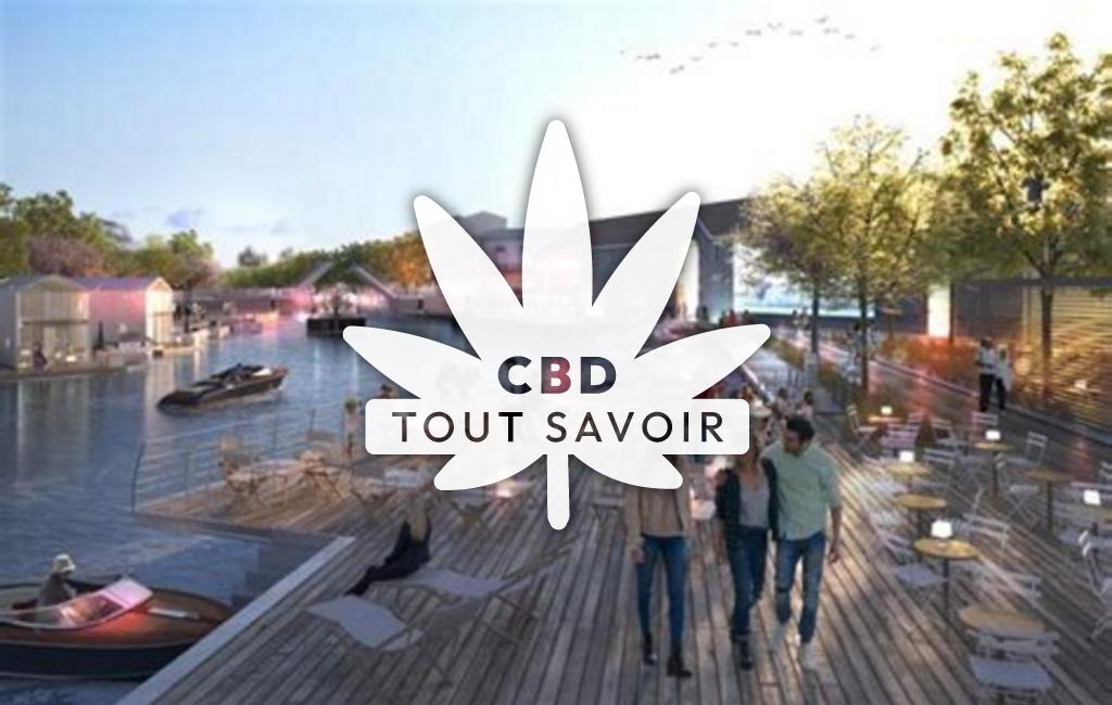 Village à Frontignan-Saves avec feuille Cannabis CBD