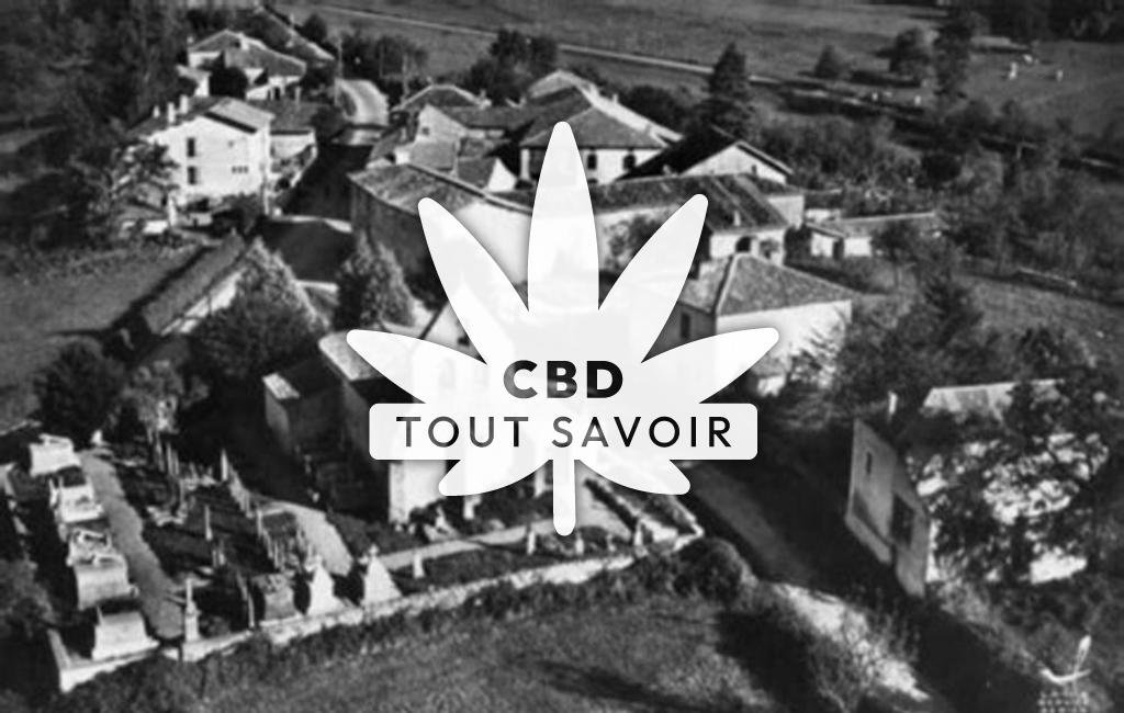Village à Marsoulas avec feuille Cannabis CBD