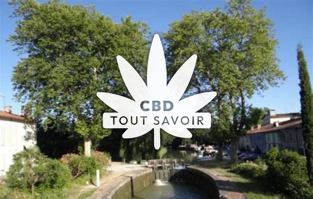 Village à Gardouch avec feuille Cannabis CBD