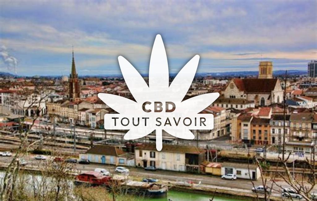 Village à Vallegue avec feuille Cannabis CBD