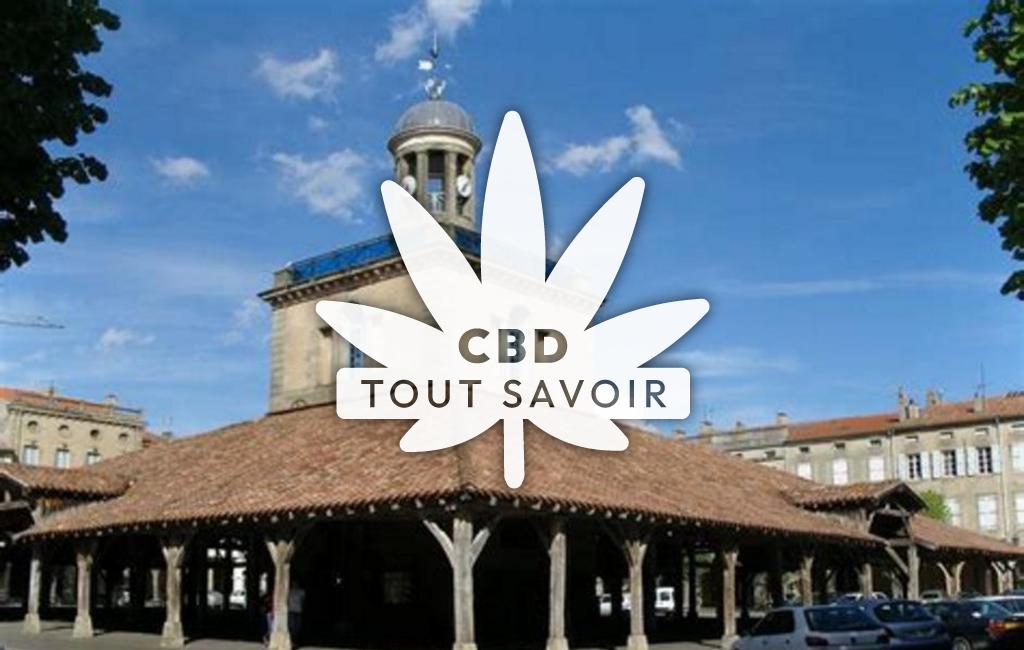 Village à Goutevernisse avec feuille Cannabis CBD
