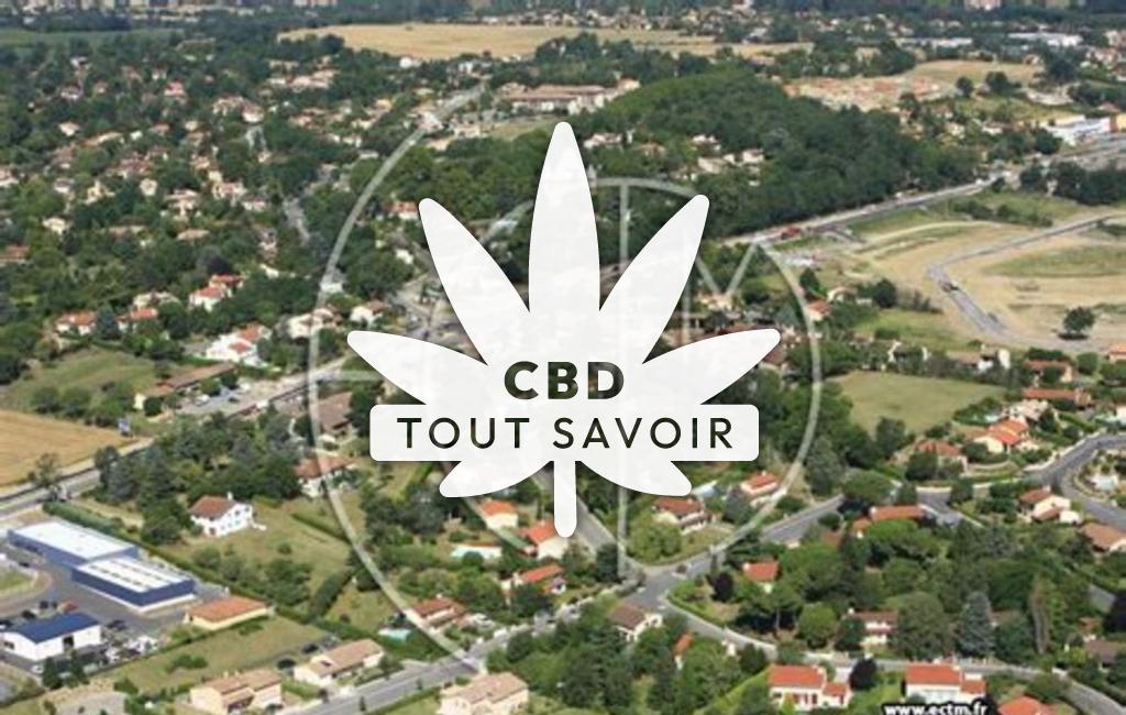 Village à Auzeville-Tolosane avec feuille Cannabis CBD