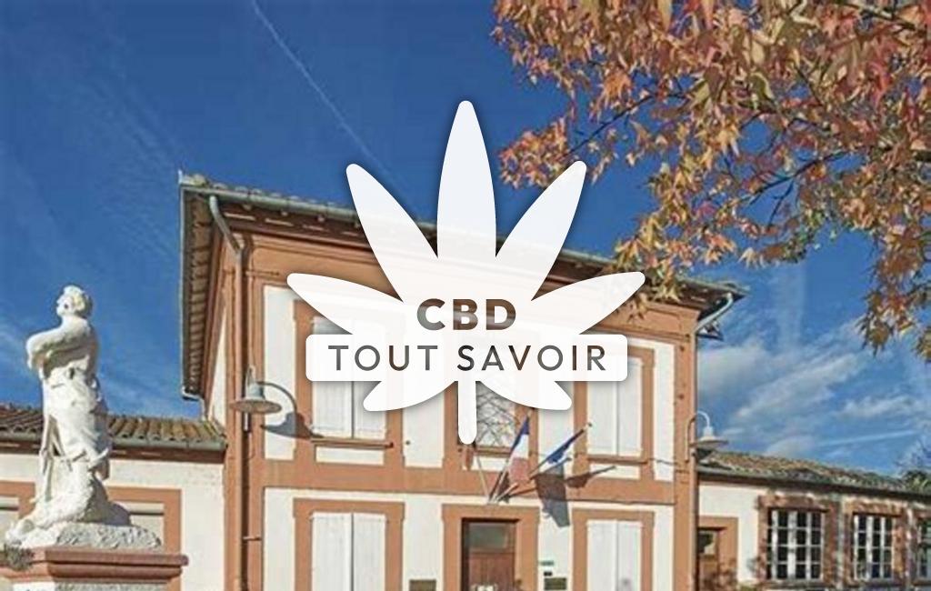 Village à Le-Born avec feuille Cannabis CBD