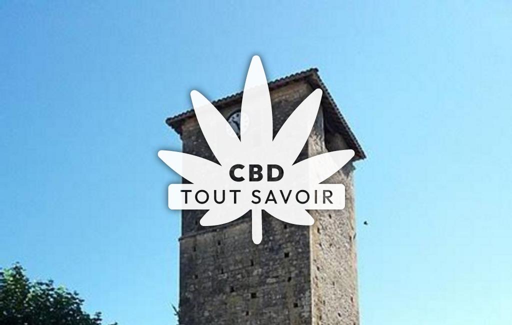 Village à Beauchalot avec feuille Cannabis CBD