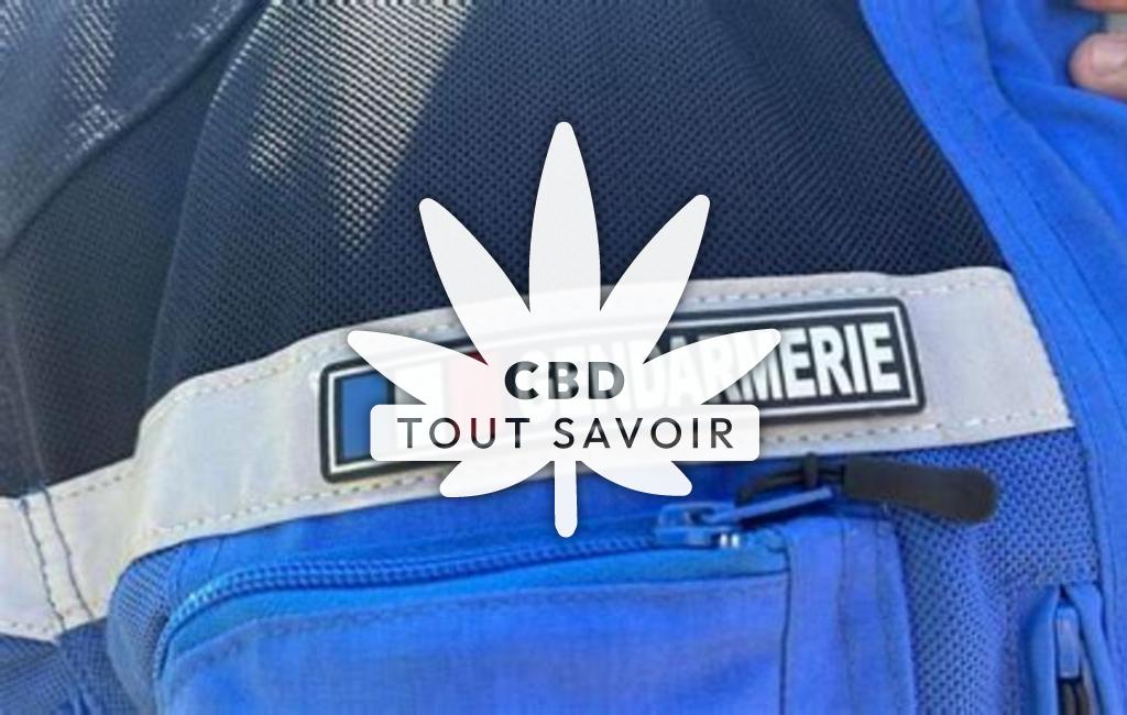 Village à Montjoire avec feuille Cannabis CBD