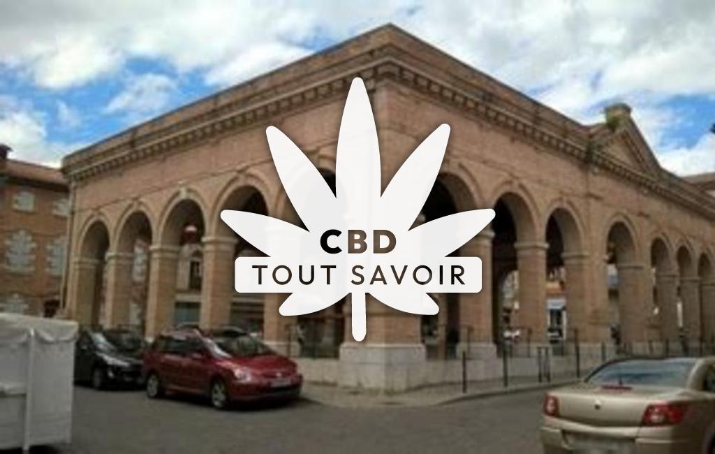 Village à Carbonne avec feuille Cannabis CBD