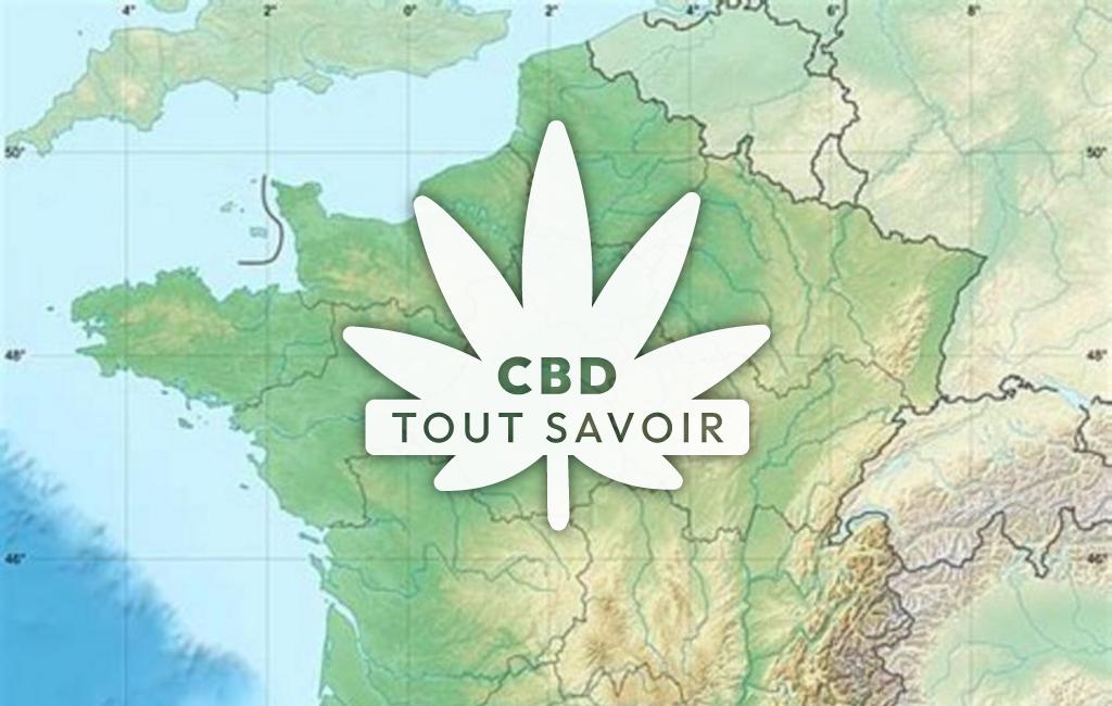 Village à Fos avec feuille Cannabis CBD
