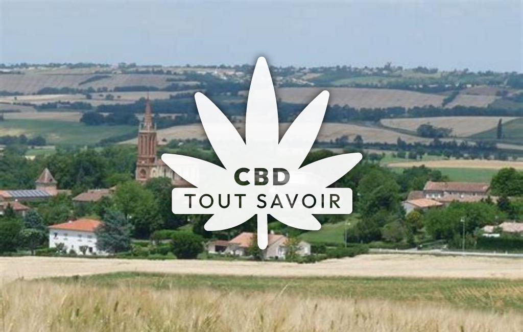 Village à Segreville avec feuille Cannabis CBD