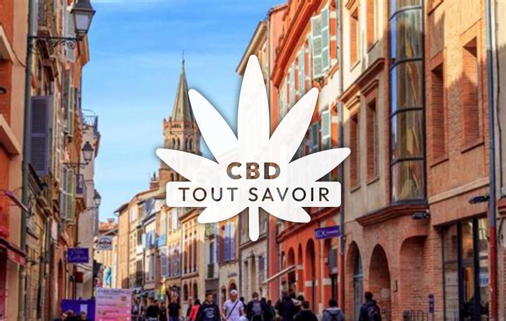 Village à Saiguede avec feuille Cannabis CBD