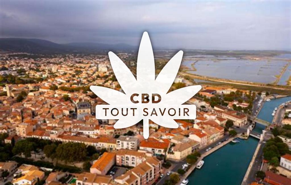 Village à Frontignan-de-Comminges avec feuille Cannabis CBD