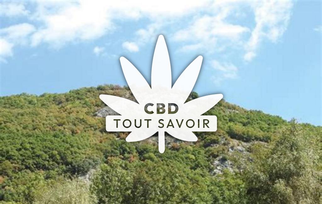 Village à Mont-de-Galie avec feuille Cannabis CBD