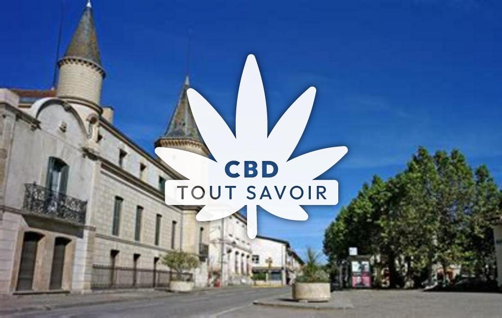 Village à Saint-Paul-sur-Save avec feuille Cannabis CBD