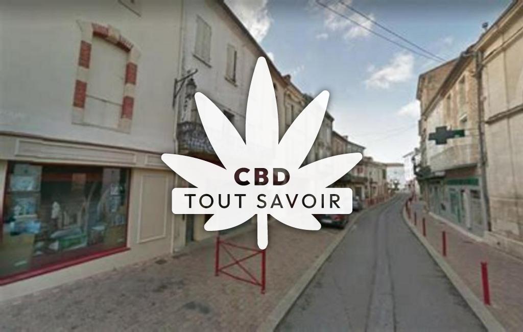 Village à Sainte-Livrade avec feuille Cannabis CBD