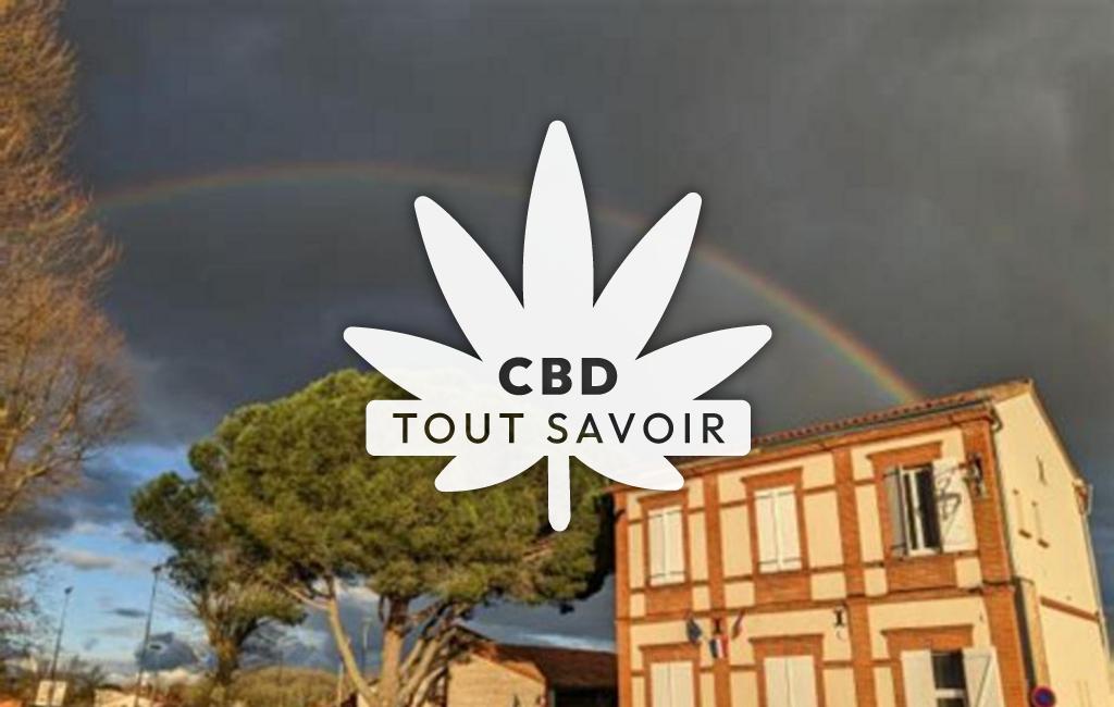 Village à Lavalette avec feuille Cannabis CBD