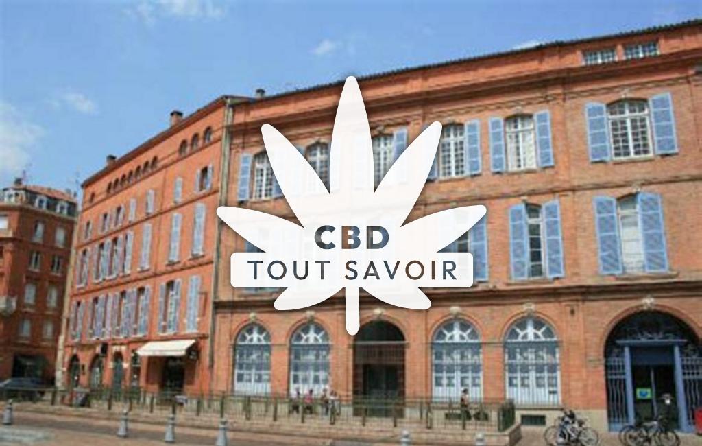 Village à Lamasquere avec feuille Cannabis CBD