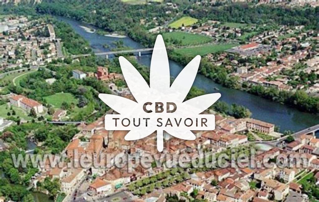 Village à Muret avec feuille Cannabis CBD