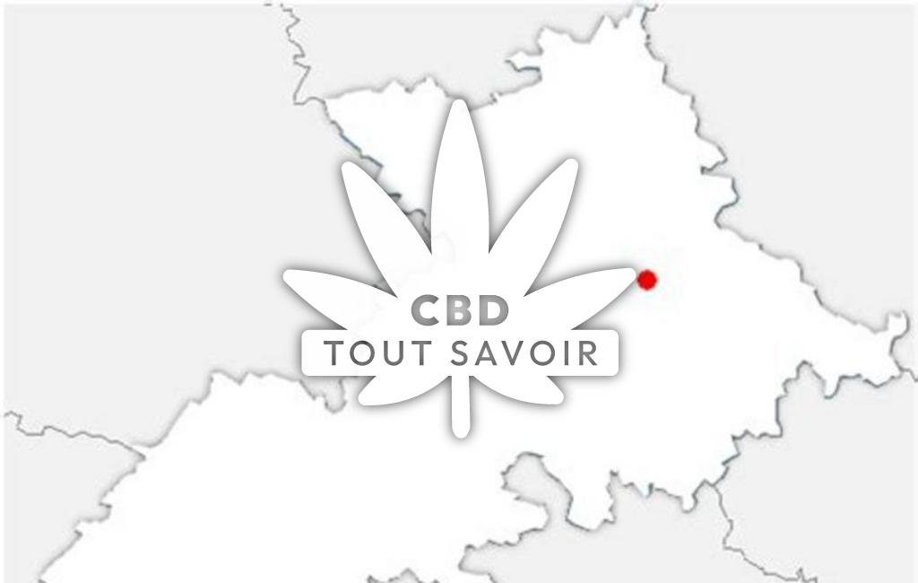 Village à Auzielle avec feuille Cannabis CBD