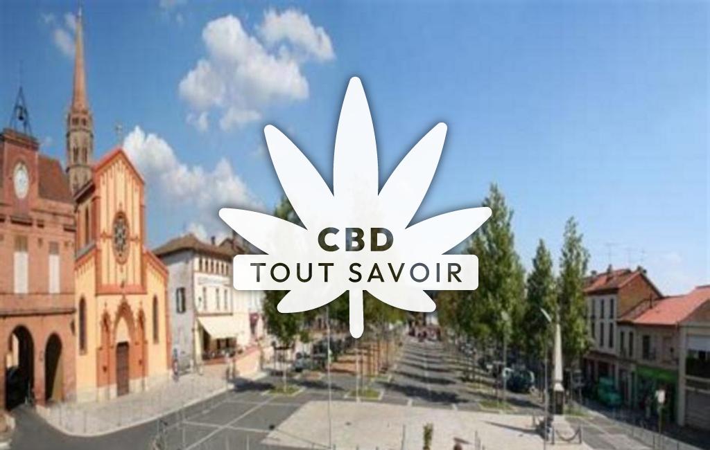Village à Bessieres avec feuille Cannabis CBD