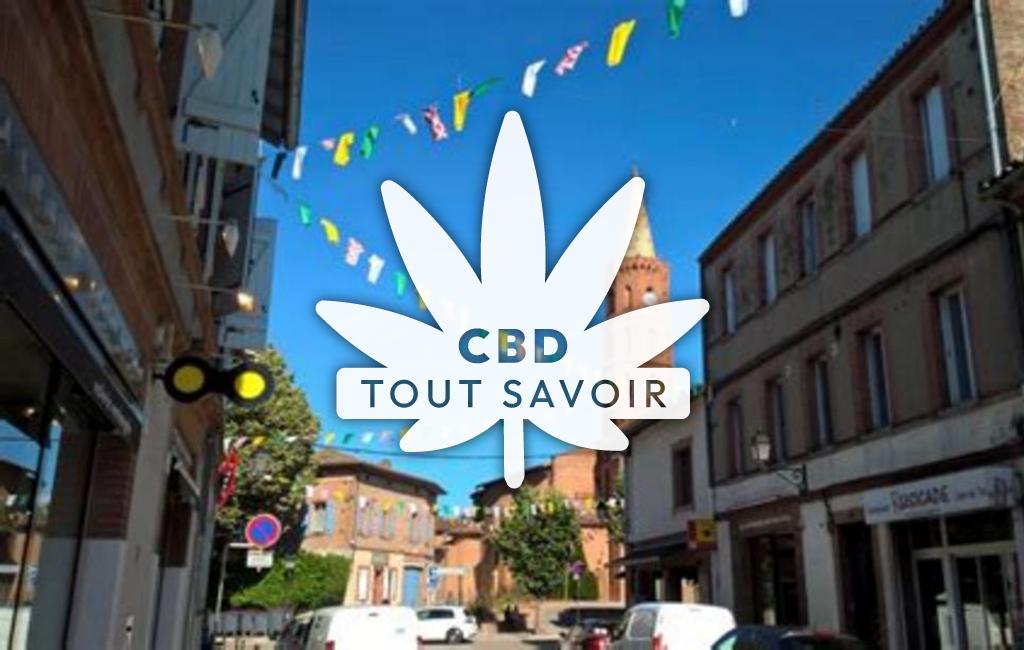 Village à Blagnac avec feuille Cannabis CBD