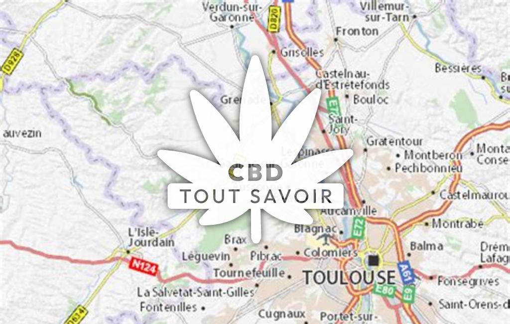 Village à Daux avec feuille Cannabis CBD