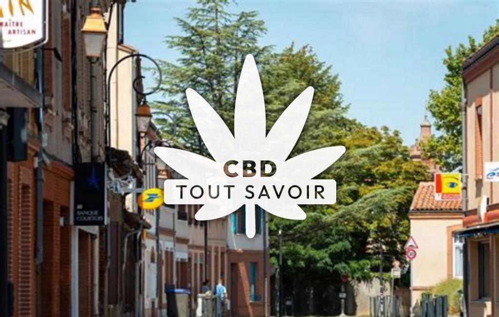Village à Colomiers avec feuille Cannabis CBD