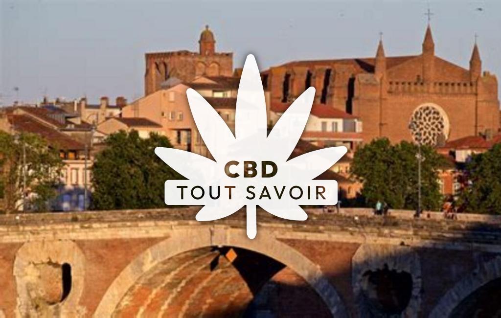 Village à Larcan avec feuille Cannabis CBD