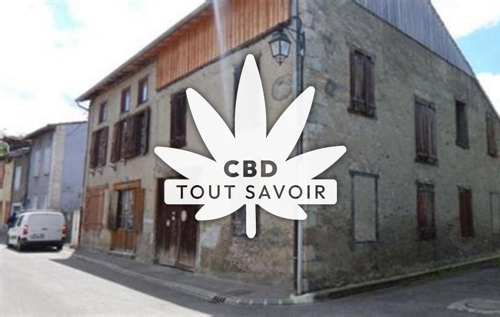 Village à Miramont-de-Comminges avec feuille Cannabis CBD