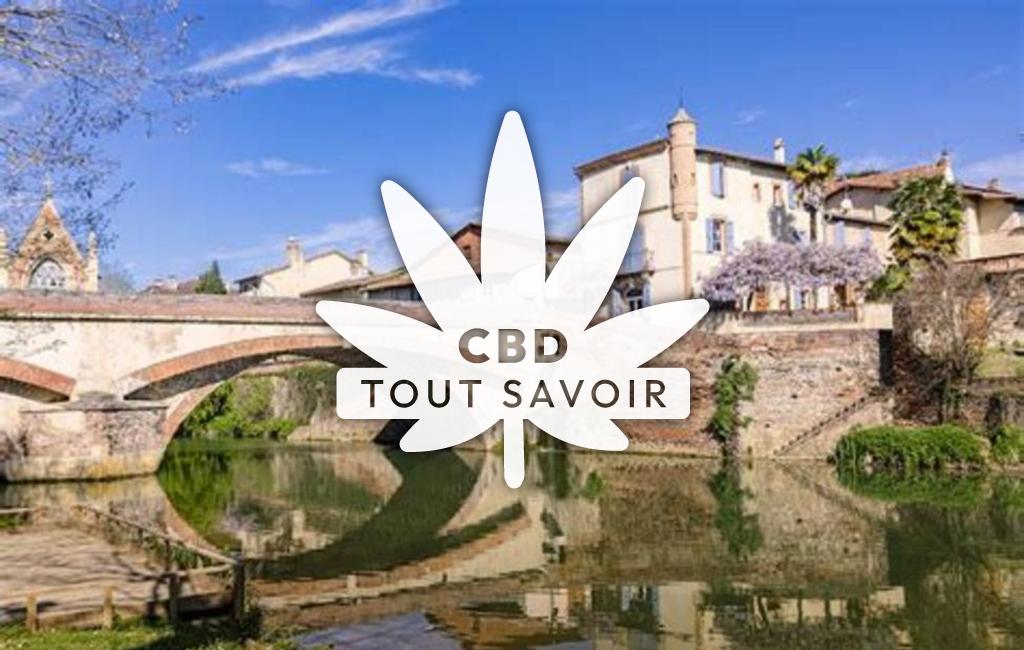 Village à Valentine avec feuille Cannabis CBD