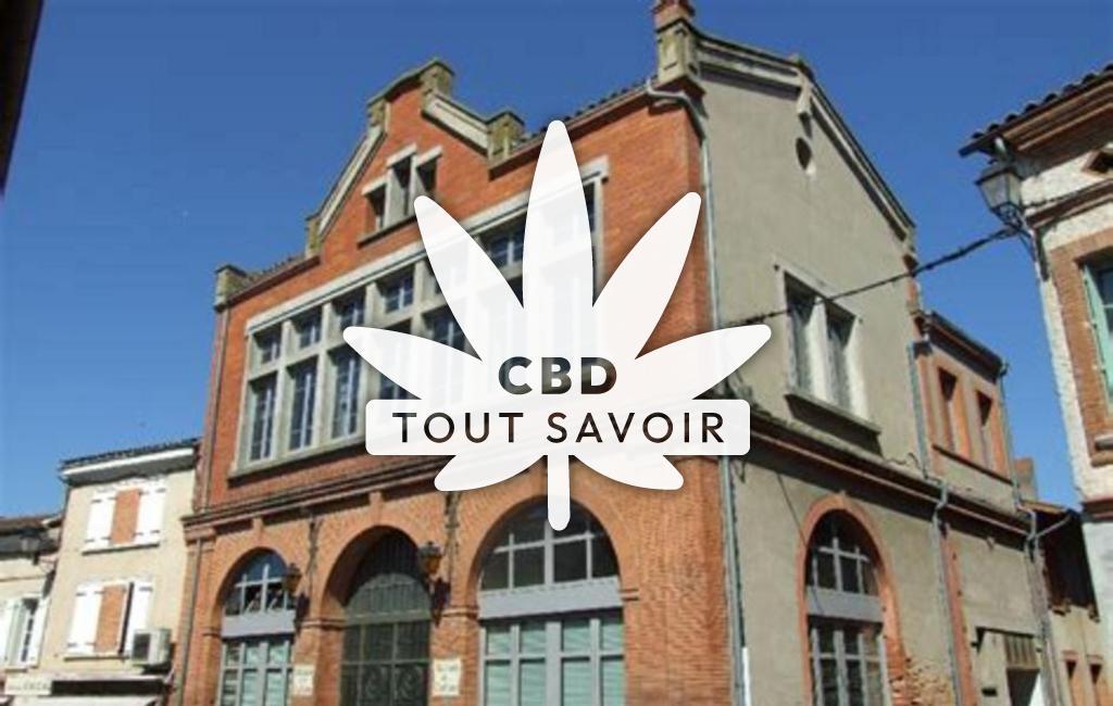 Village à Venerque avec feuille Cannabis CBD