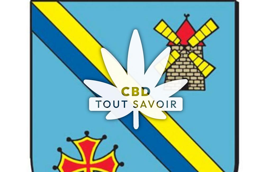 Village à Beaupuy avec feuille Cannabis CBD