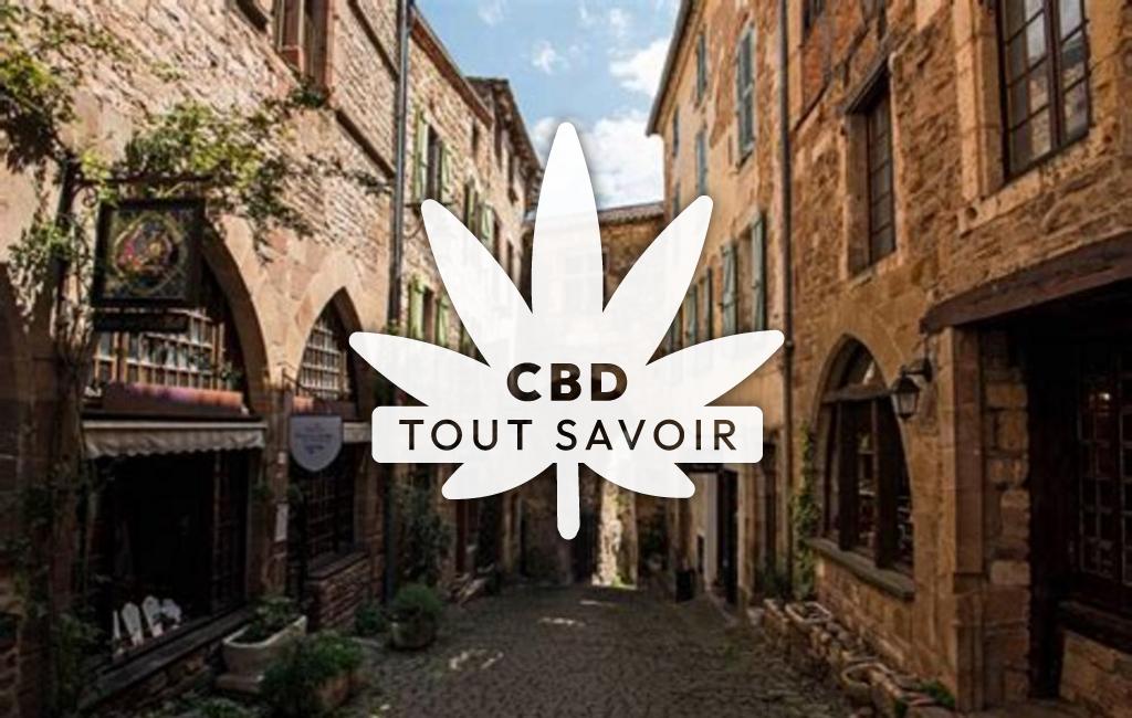 Village à Villate avec feuille Cannabis CBD
