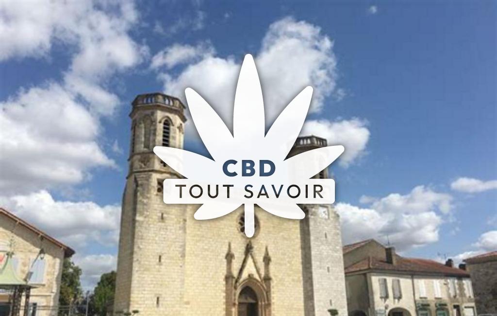 Village à Cassaigne avec feuille Cannabis CBD