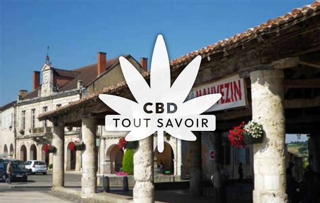 Village à Mauvezin avec feuille Cannabis CBD