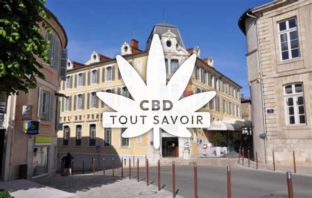 Village à Monfort avec feuille Cannabis CBD