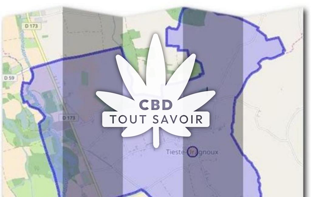 Village à TieSainte-Uragnoux avec feuille Cannabis CBD