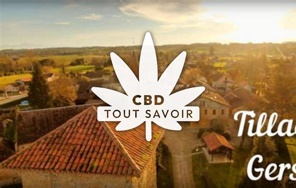 Village à Tillac avec feuille Cannabis CBD