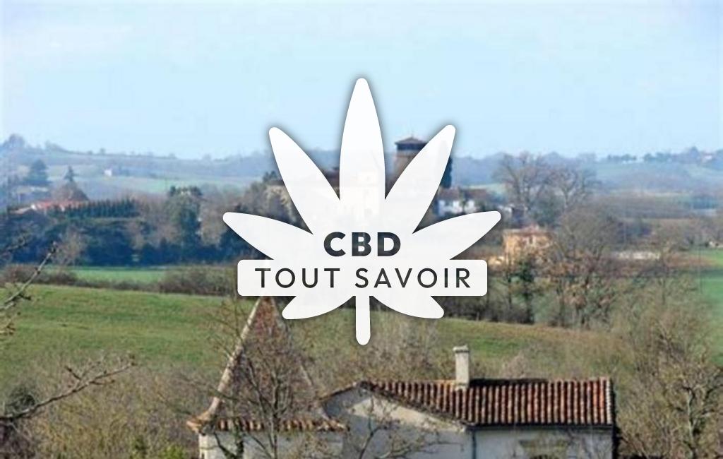 Village à Cazaux-D'Angles avec feuille Cannabis CBD