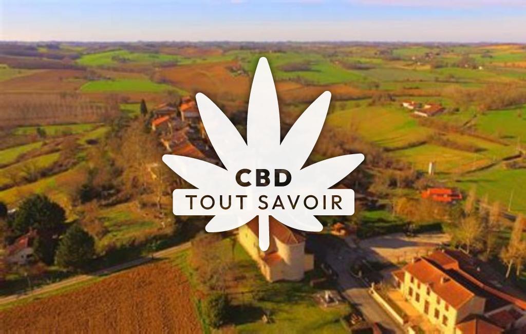 Village à Preneron avec feuille Cannabis CBD