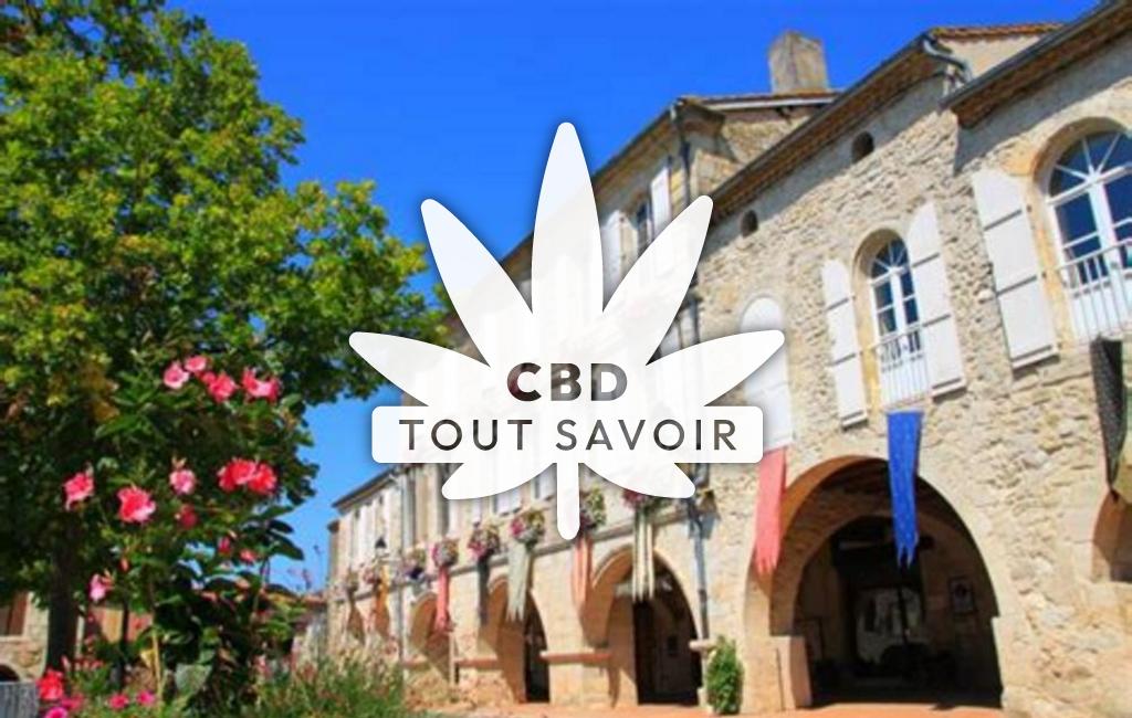 Village à Montreal avec feuille Cannabis CBD