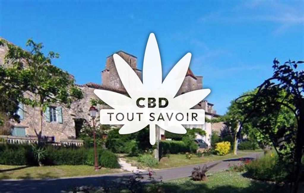 Village à CraSaintes avec feuille Cannabis CBD