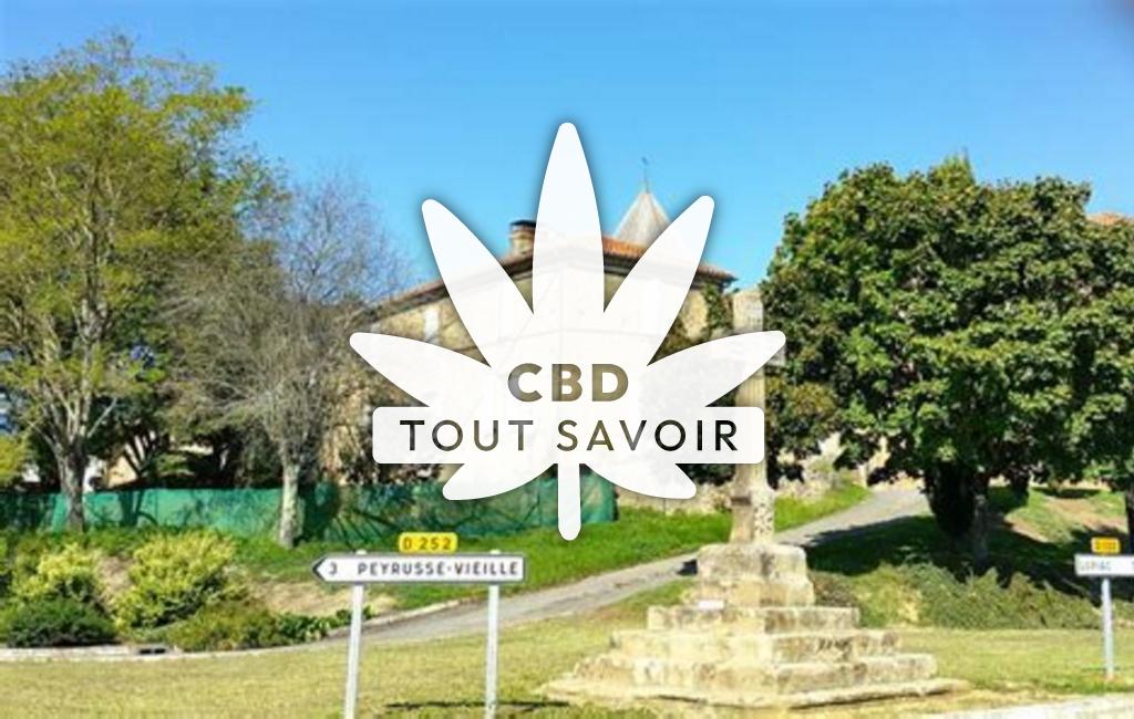 Village à Saint-Pierre-D'Aubezies avec feuille Cannabis CBD