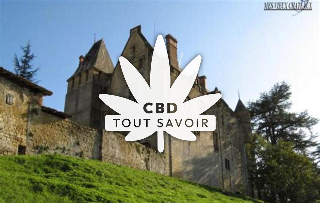 Village à Monclar-sur-Losse avec feuille Cannabis CBD