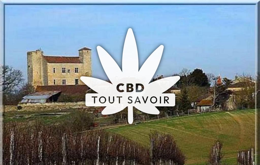 Village à Mansencome avec feuille Cannabis CBD