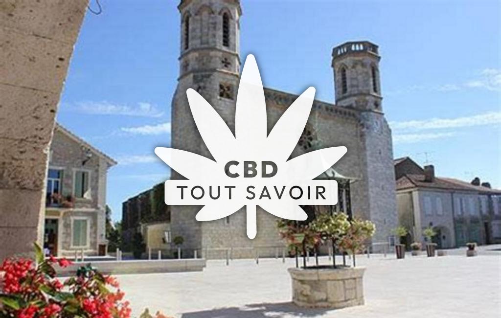 Village à Valence-sur-Baise avec feuille Cannabis CBD